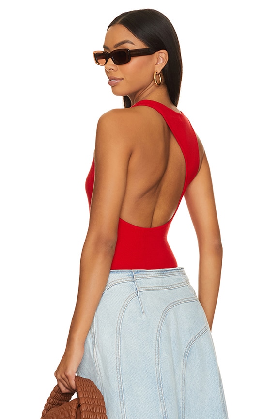 Image 1 of Reign Knit Bodysuit in Red