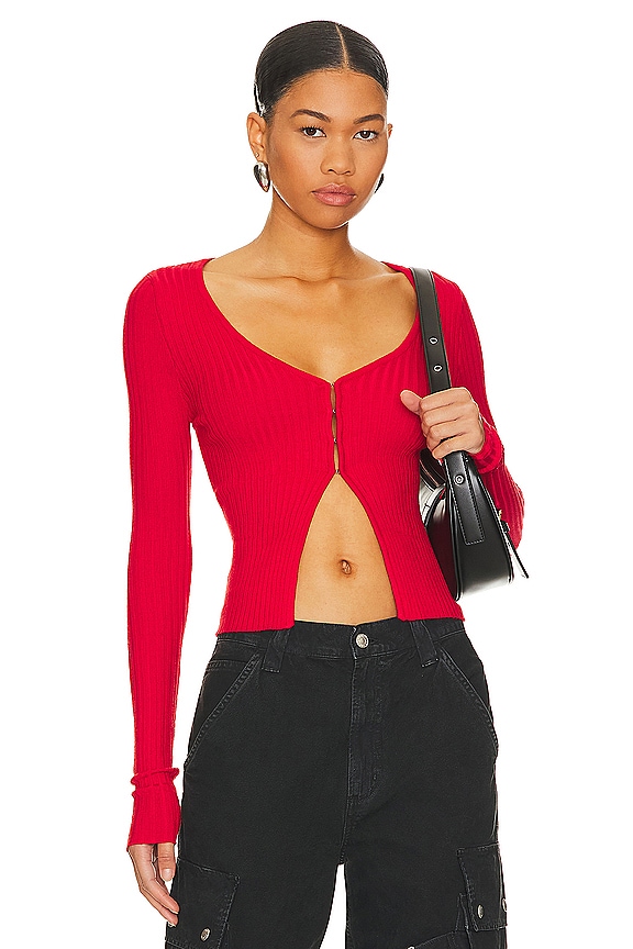 Shop Superdown Sierra Knit Top In Red