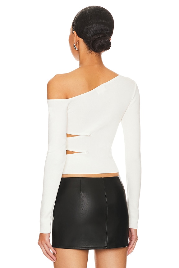 Superdown Romina Long Sleeve Top In White