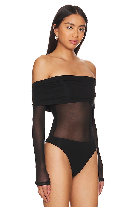 Superdown Koa Bodysuit In Black