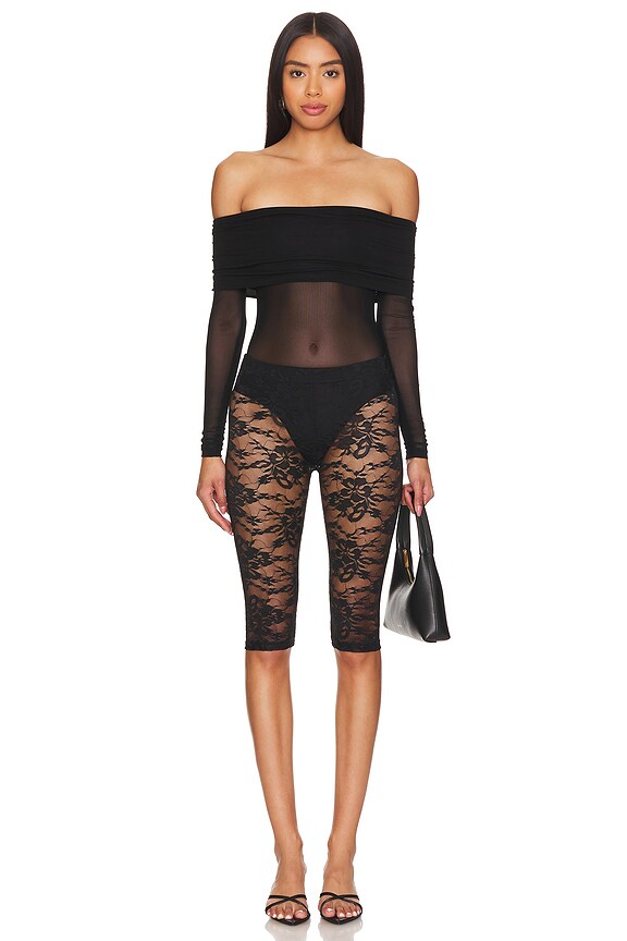 Superdown Koa Bodysuit In Black