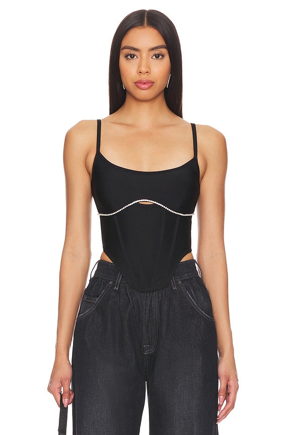 Image 1 of Gia Corset Top in Black