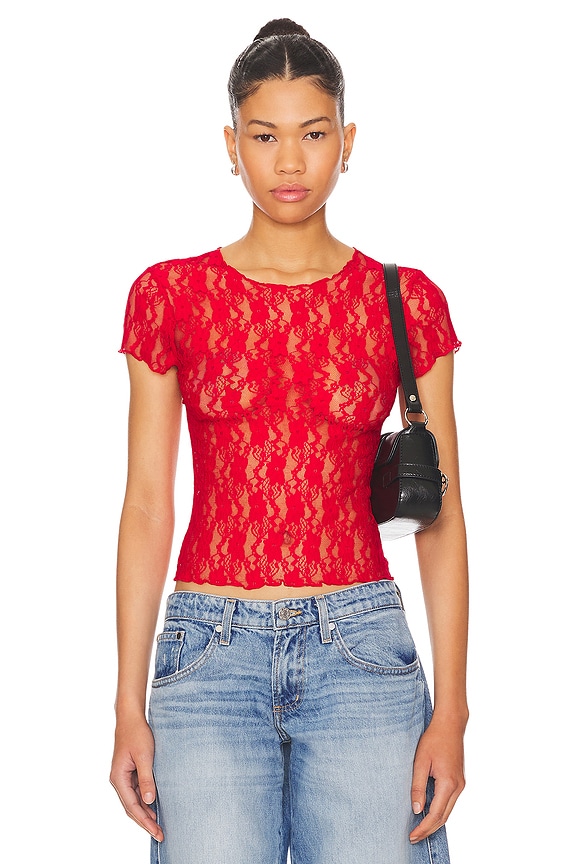 Image 1 of Cely Baby Tee in Red