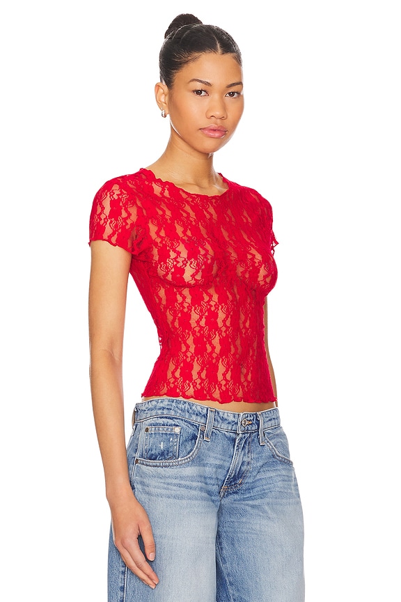 Superdown Cely Baby Tee In Red