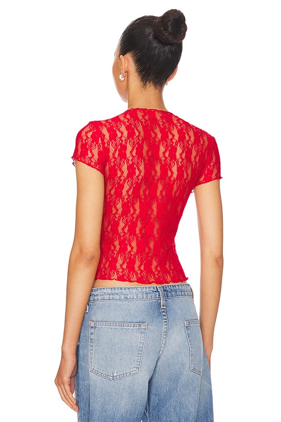 Superdown Cely Baby Tee In Red