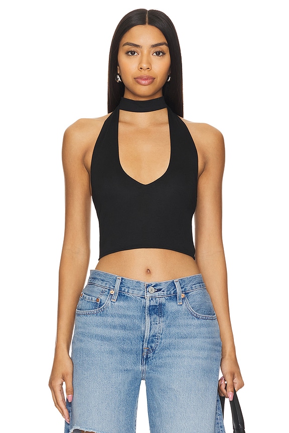 Image 1 of Jessalyn Halter Top in Black