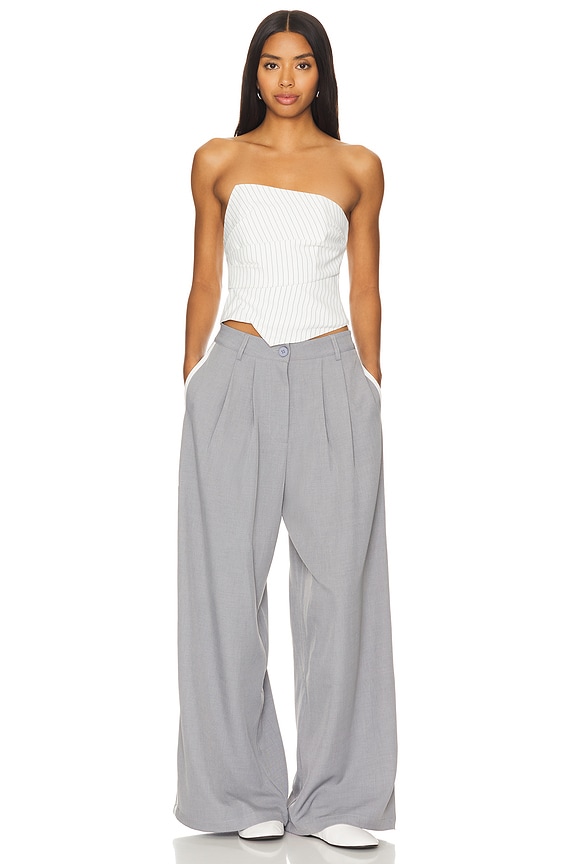 Superdown Rianna Strapless Top In Black & White