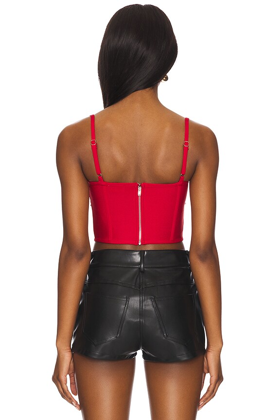 Superdown Gia Corset Top In Red