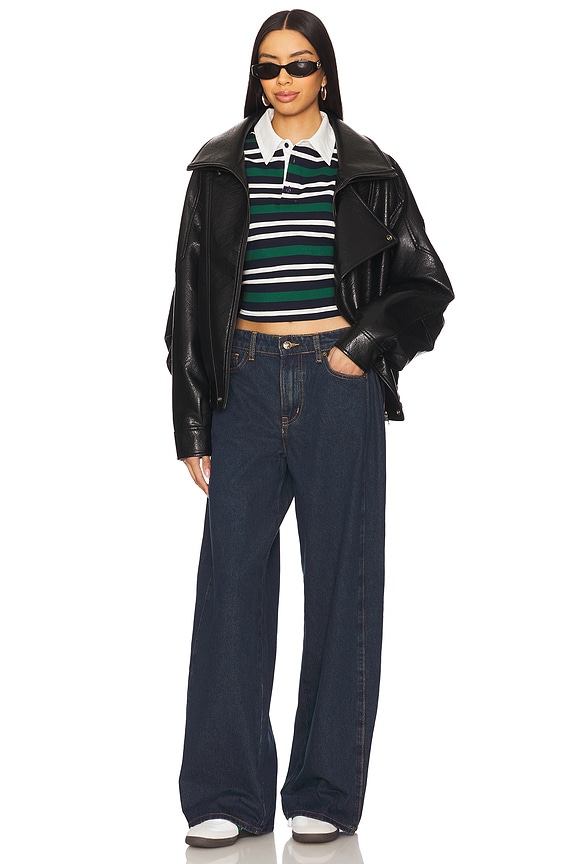Superdown Mason Top In Navy & Green