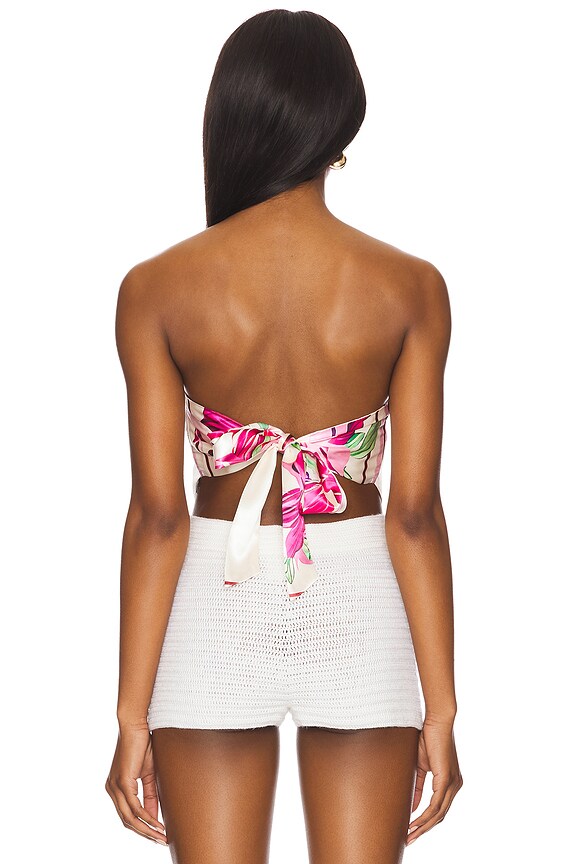Superdown Sophia Bandana Top In Pink Floral