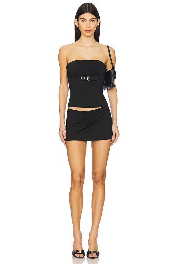 Superdown Capri Strapless Top In Black