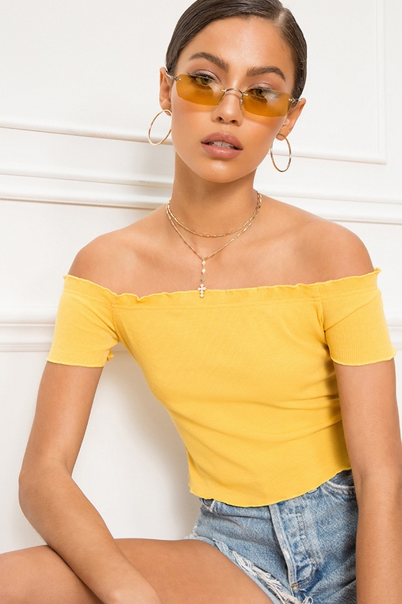 Image 1 of Andrea Frill Top in Yellow