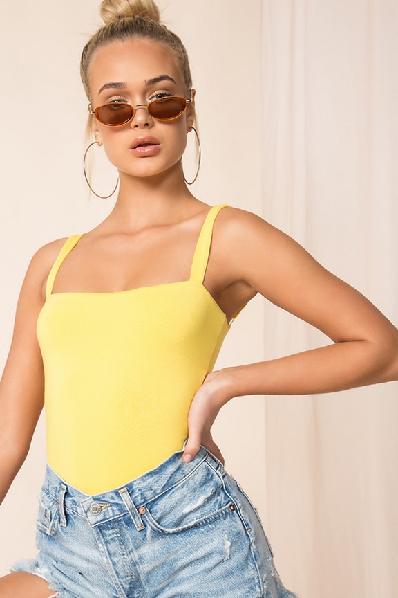 Image 1 of Adrienne Bodysuit in Yellow