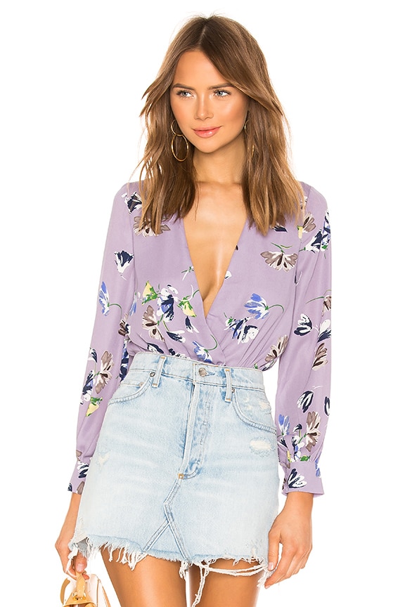 Image 1 of Aliza Bodysuit in Lavender Floral