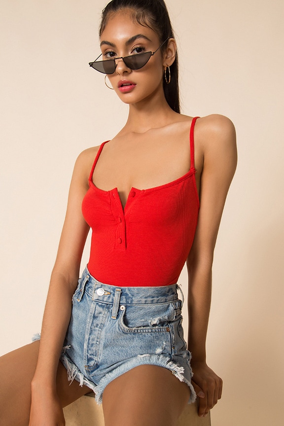 Image 1 of Leilani Bodysuit in Red