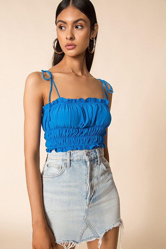 Image 1 of Rylie Tie Strap Top in Blue