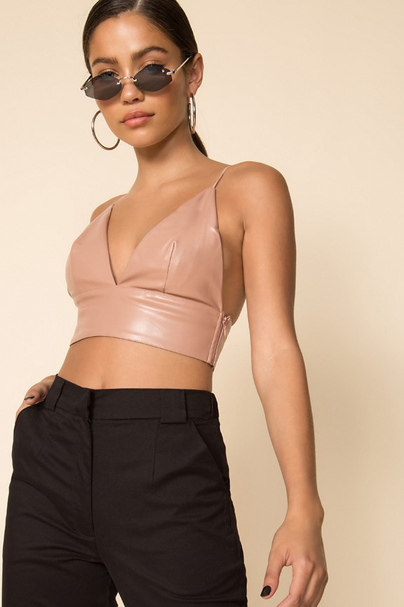 Image 1 of Octavia Strappy Back Top in Nude