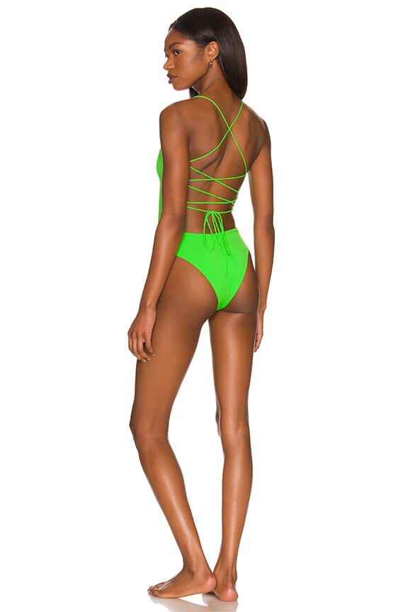 Image 1 of Rose One Piece in Green