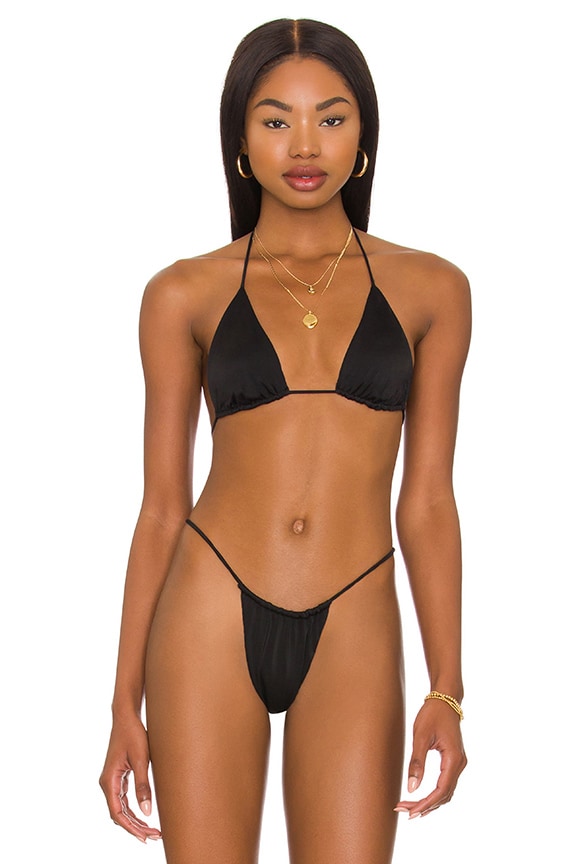 Image 1 of Raquel String Bikini Top in Black