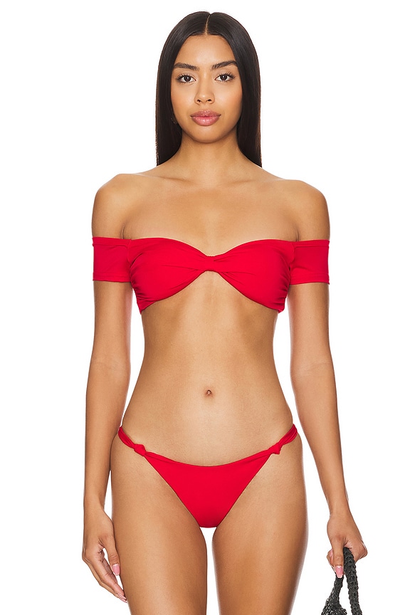 Image 1 of Aubrey Bikini Top in Red