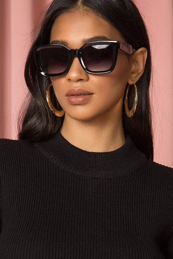 Image 1 of Square Sunglasses in Black