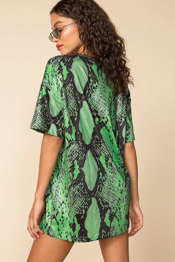 Snakeskin t store shirt dress