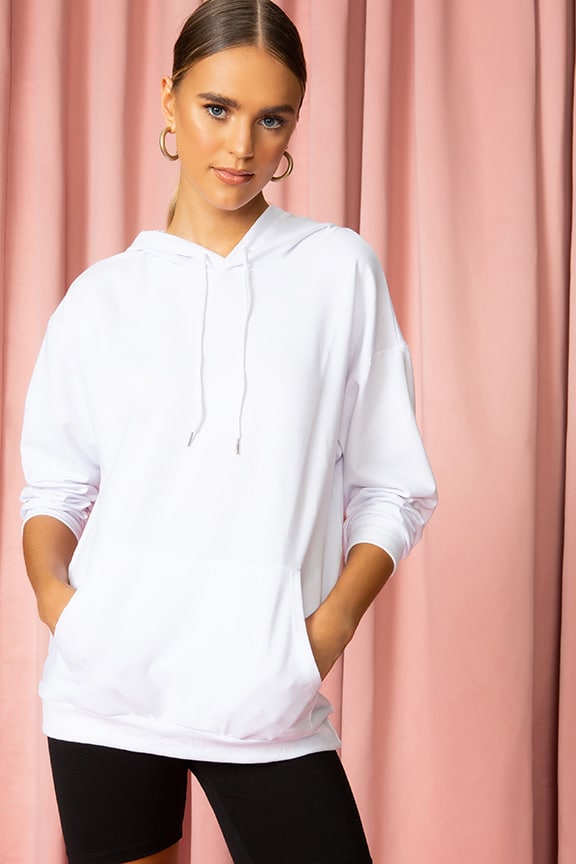 Image 1 of Hooded Sweatshirt in White