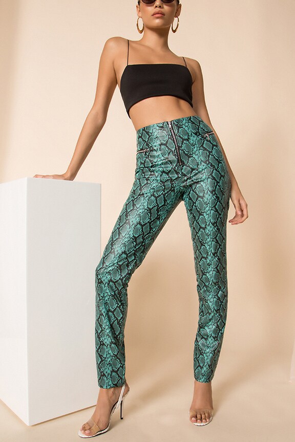 Image 1 of Pearl Pant in Blue Snake