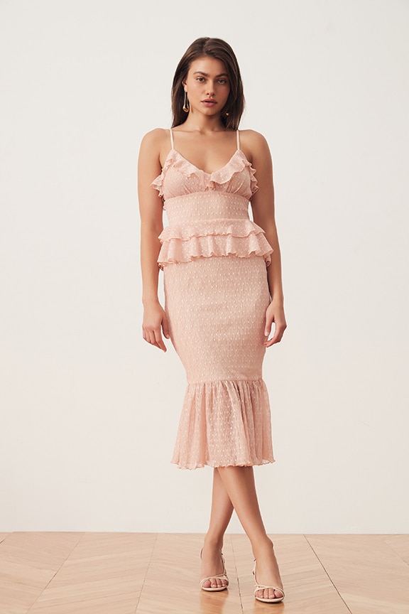 Lucia Midi Dress in Pink Blush | Song 