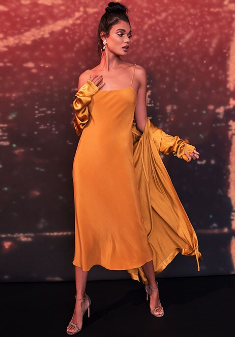 Artemis Silk Midi Slip Dress