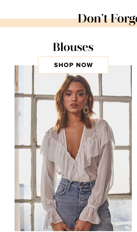 Don't Forget to Pack...Blouses. Shop now.