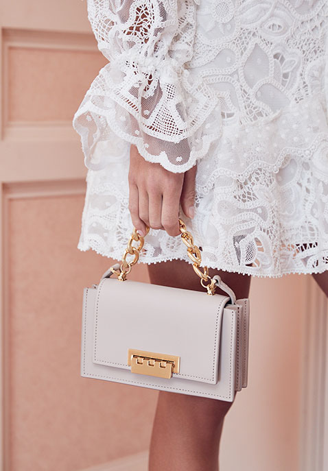 Earthette Chain Mini Top Handle Accordion Bag