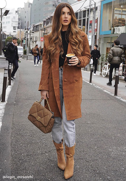 Song Leather Trench Coat