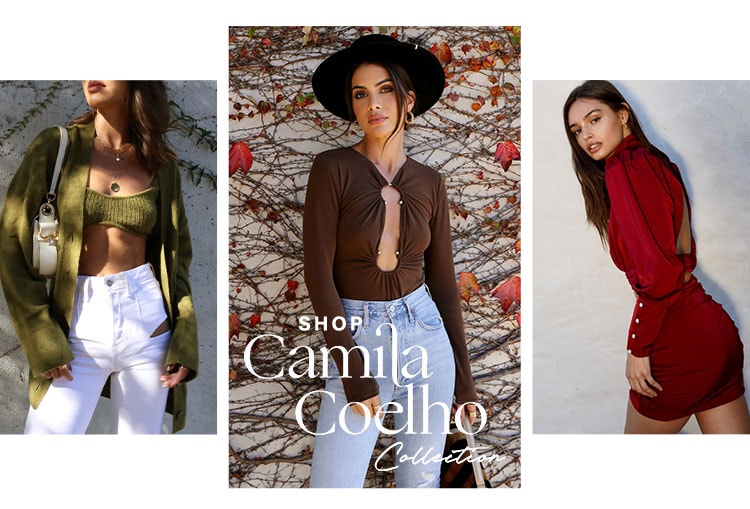 NEW! Camila Coelho Collection: Stand out in sparkles or cozy up in knits, this collection has everything you need this season XO, Camila - Shop the Collection