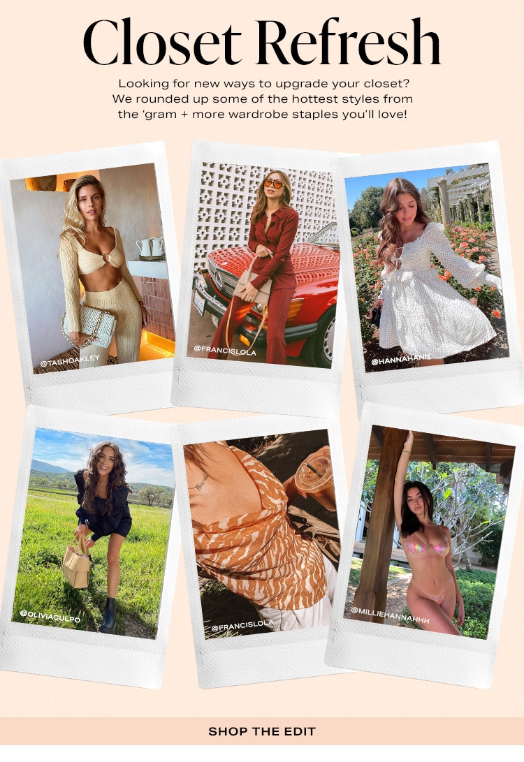 Closet Refresh: Looking for new ways to upgrade your closet? We rounded up some of the hottest styles from the ‘gram + more wardrobe staples you’ll love! Shop the Edit