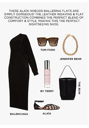 THESE ALAÏA NOEUDS BALLERINA FLATS ARE SIMPLY GORGEOUS! THE LEATHER WEAVING & FLAT CONSTRUCTION COMBINES THE PERFECT BLEND OF COMFORT & STYLE, MAKING THIS THE PERFECT SIGHTSEEING SHOE.