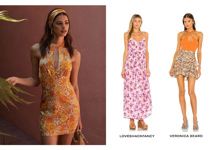  Flower Power: An assortment of pretty petal prints to wear from head-to-toe - think dresses, tops, bottoms, swim & more - Shop the Edit