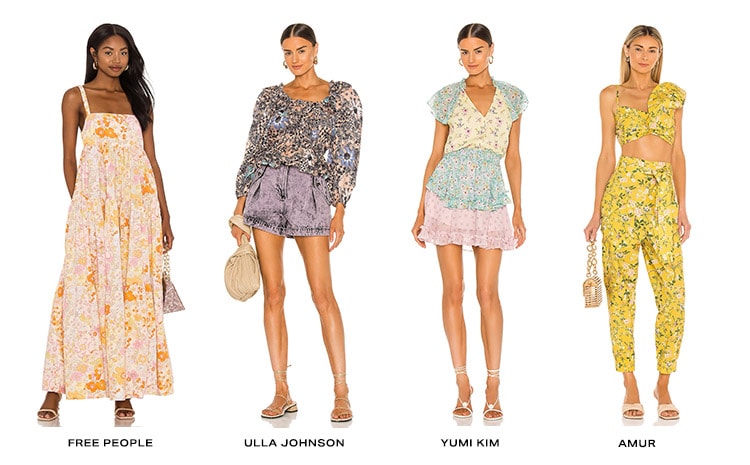  Flower Power: An assortment of pretty petal prints to wear from head-to-toe - think dresses, tops, bottoms, swim & more - Shop the Edit