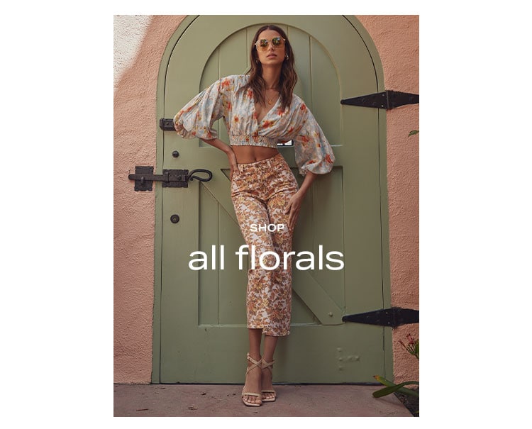  Flower Power: An assortment of pretty petal prints to wear from head-to-toe - think dresses, tops, bottoms, swim & more - Shop the Edit