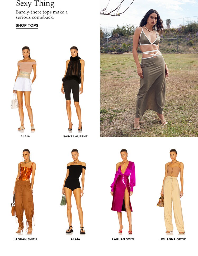 Sexy Thing. Barely-there tops make a serious comeback. Shop Tops