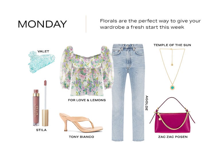 Monday. Florals are the perfect way to give your wardrobe a fresh start this week. Shop now.