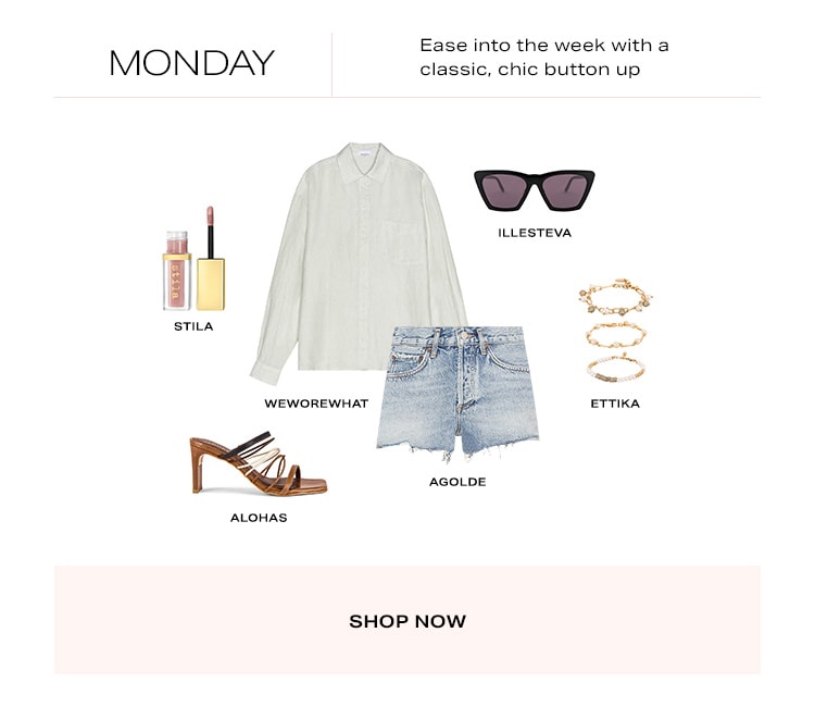 Monday. Ease into the week with a classic, chic button up. Shop Now