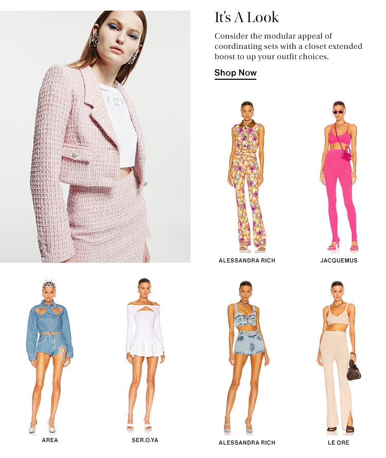 It’s A Look: Consider the modular appeal of coordinating sets with a closet extended boost to up your outfit choices. Shop Now