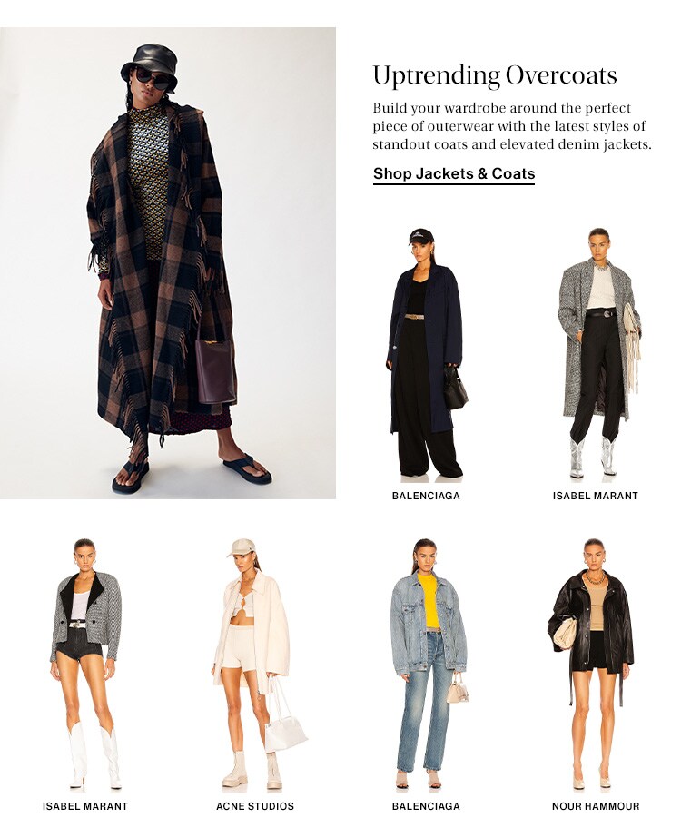 Uptrending Overcoats. Build your wardrobe around the perfect piece of outerwear with the latest styles of standout coats and elevated denim jackets. Shop Jackets & Coats