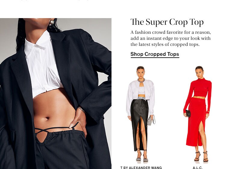 The Super Crop Top. A fashion crowd favorite for a reason, add an instant edge to your look with the latest styles of cropped tops. Shop Cropped Tops