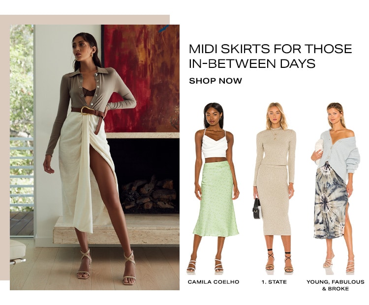 Midi Skirts for Those in-Between Days. Shop Now