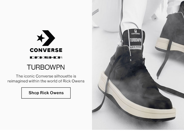 The iconic Converse silhouette is reimagined within the world of Rick Owens. Shop Rick Owens