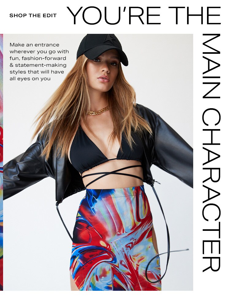 You're the Main Character. Make an entrance wherever you go with fun, fashion-forward & statement-making styles that will have all eyes on you. Shop the Edit