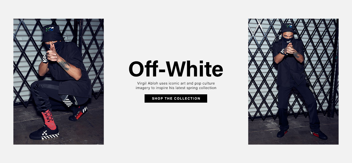 Off-White. Virgil Abloh uses iconic art and pop culture imagery to inspire his latest spring collection. SHOP THE COLLECTION