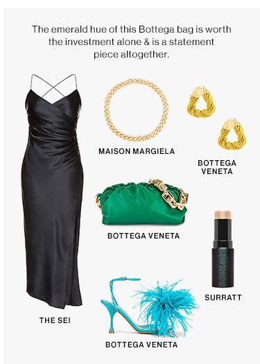 The emerald hue of this Bottega bag is worth the investment alone & is a statement piece altogether.